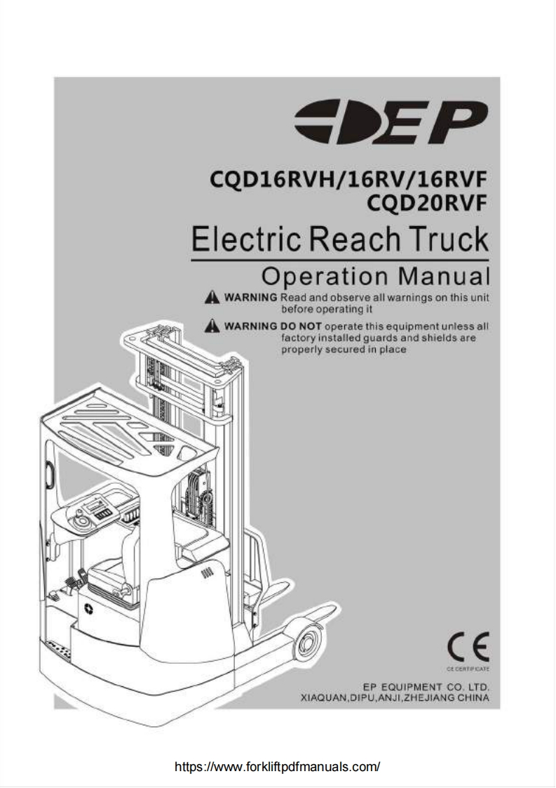 EP-CQD-16-20-Electric-Reach-Truck-Operators-Manual-PDF操作说明书手册新质力文库 - 聚焦新质生产力发展的数字化知识库_行业洞察 / 理论成果 / 实践指南免费下载新质力文库