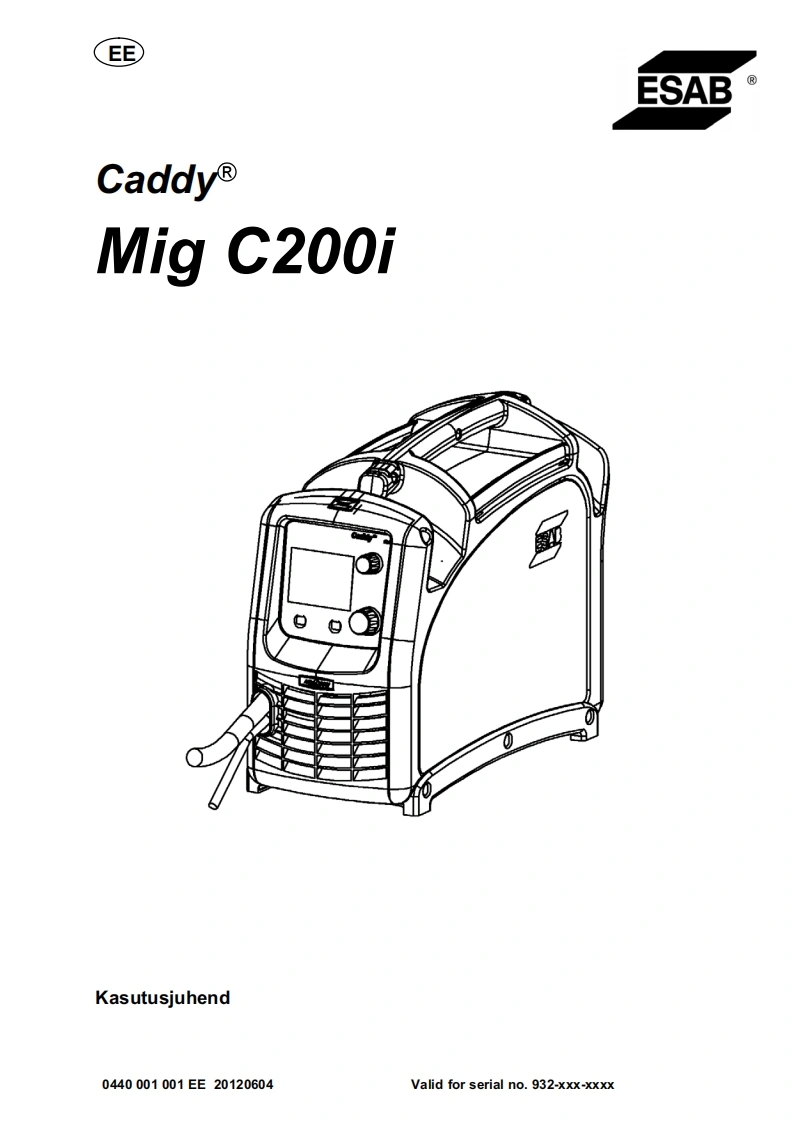 ESAB-C200i-Eesti操作手册含电器原理图-找手册网