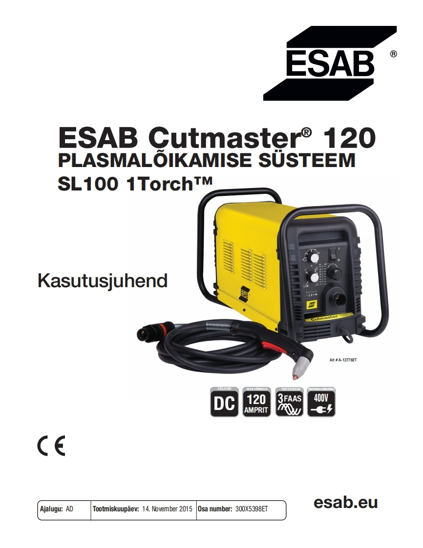 ESAB-Cutmaster120kasutusjuhend操作手册含电器原理图-找手册网