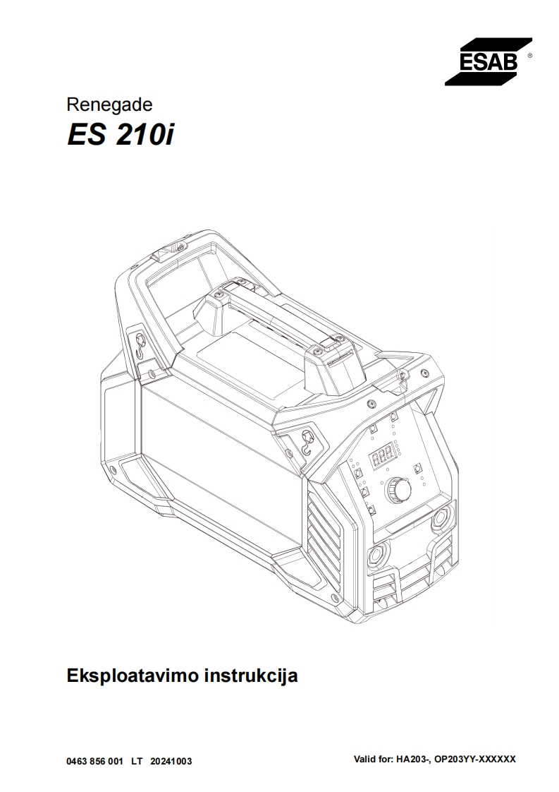 ESAB-ES-210i操作手册含电器原理图-找手册网