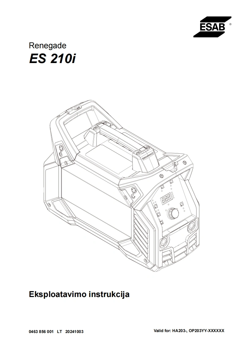 ESAB-ES-210i操作手册含电器原理图-找手册网