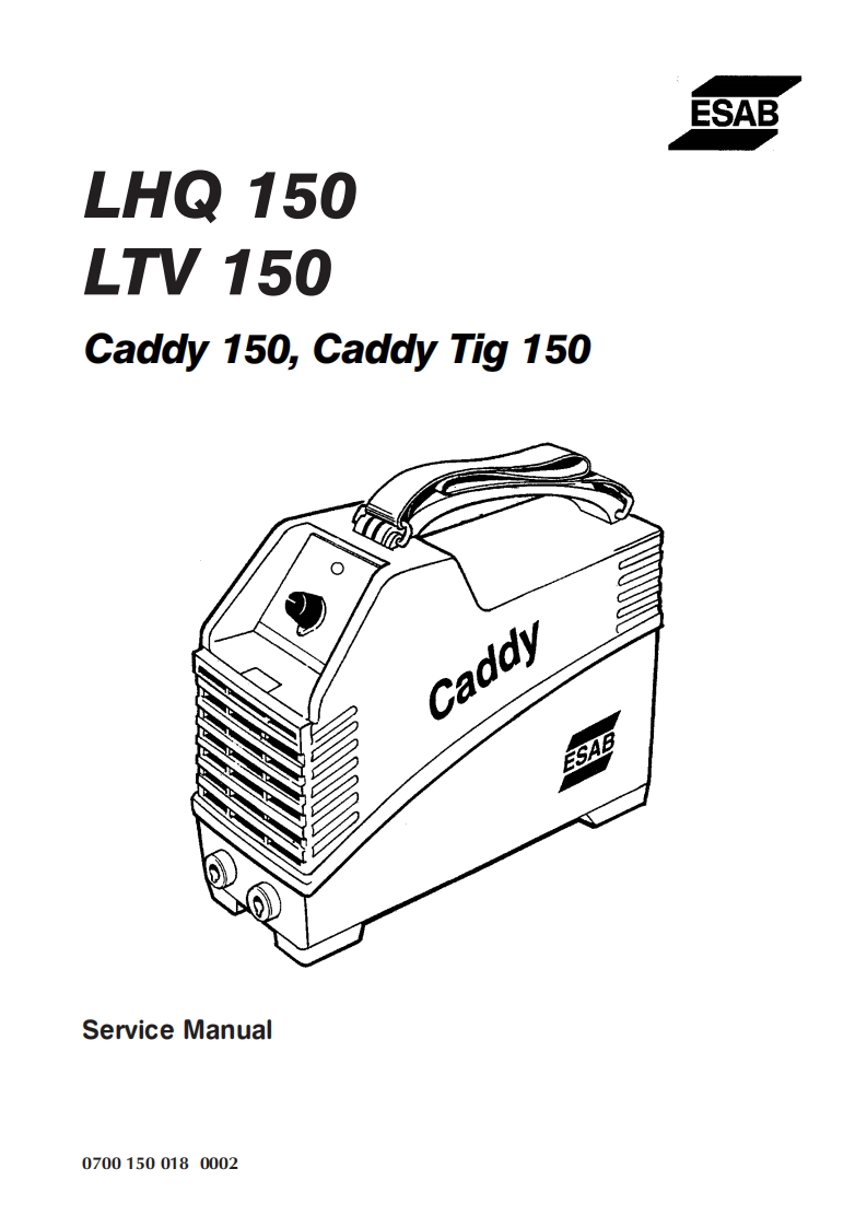 ESAB-LHQ150-LTV150-Caddy150-Caddytig150维修手册-找手册网