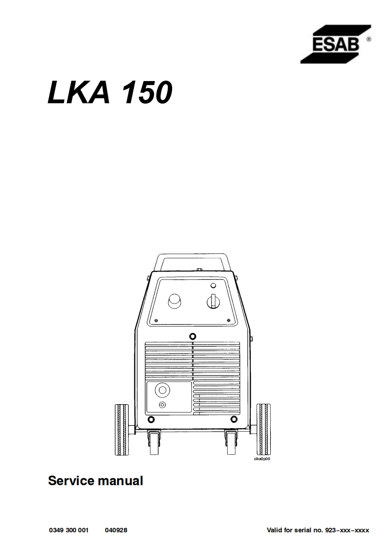 ESAB-LKA150维修手册-找手册网