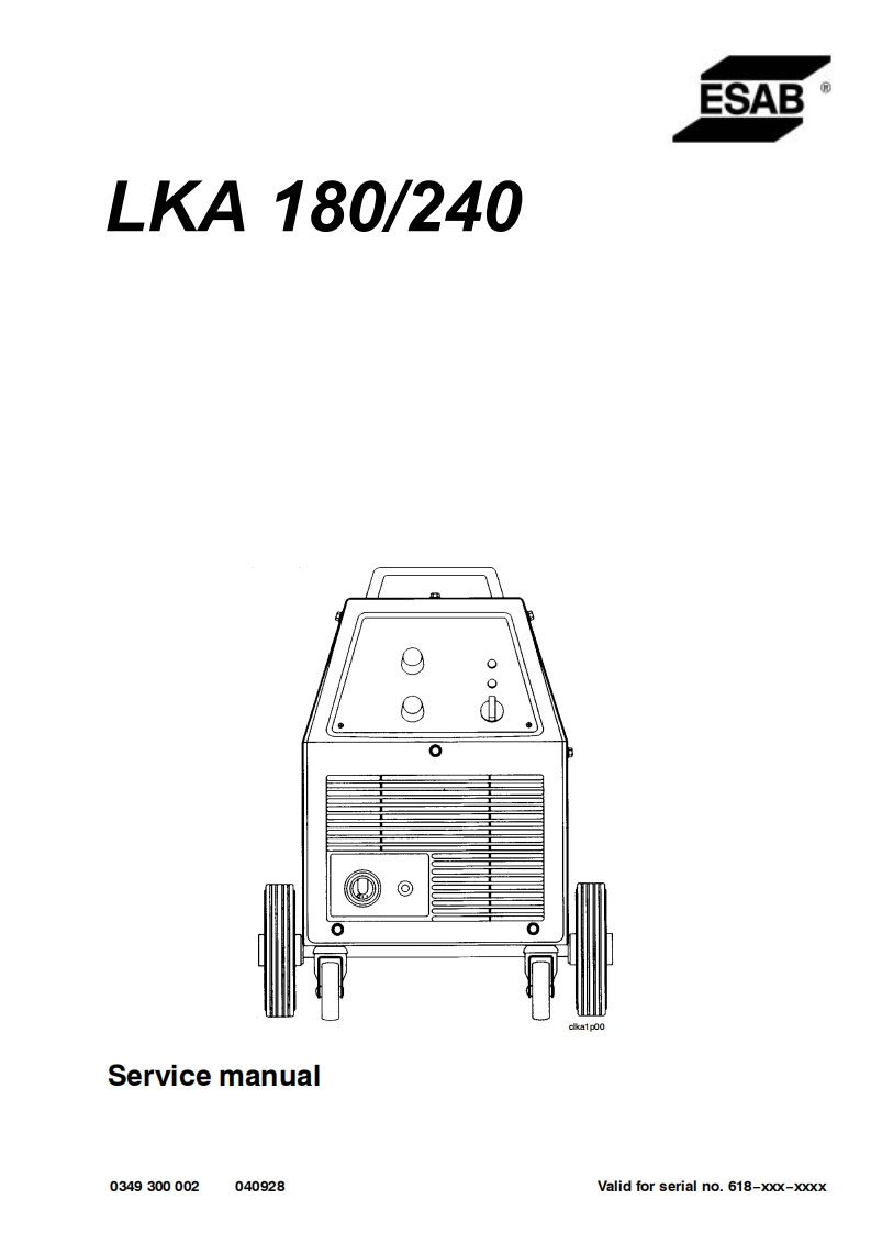 ESAB-LKA180-LKA240维修手册