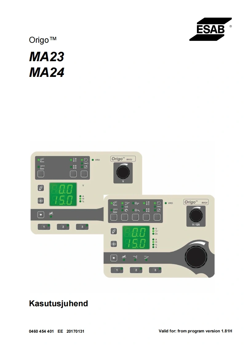 ESAB-MA23_24-eesti操作手册含电器原理图-找手册网