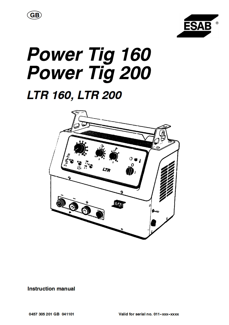 ESAB-Power-Tig-160操作手册含电器原理图