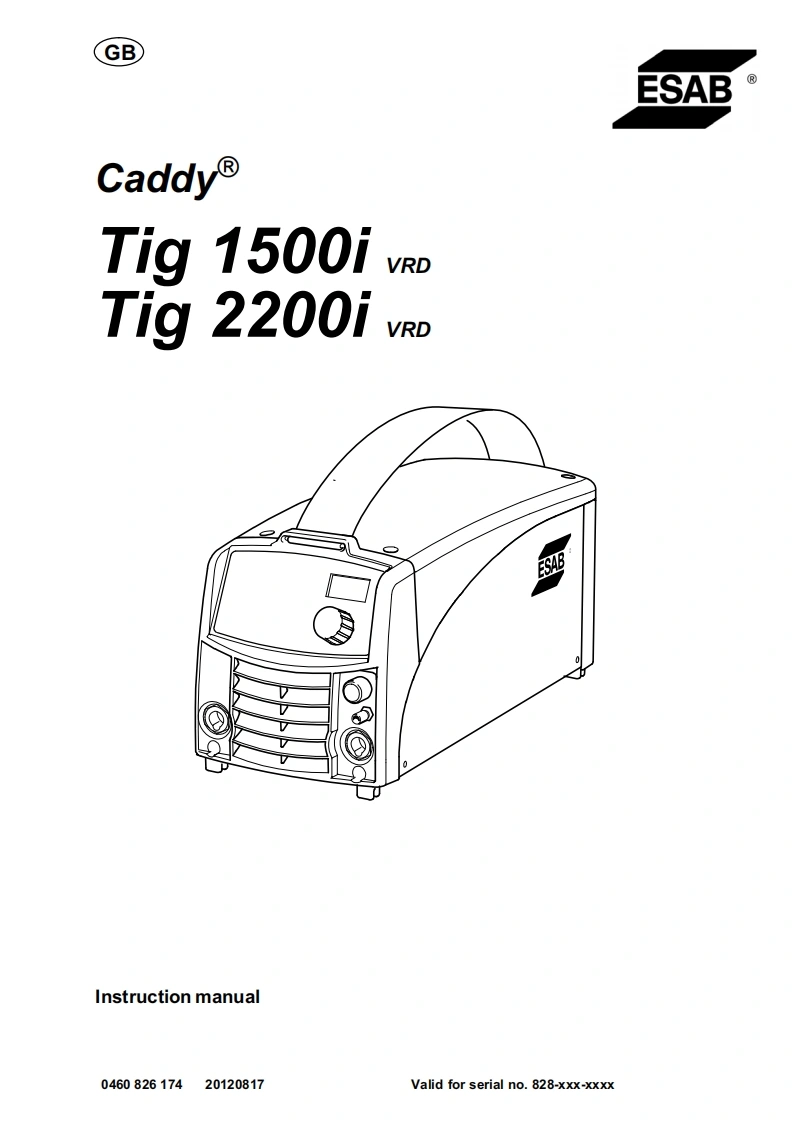ESAB-Tig-1500i操作手册含电器原理图-找手册网