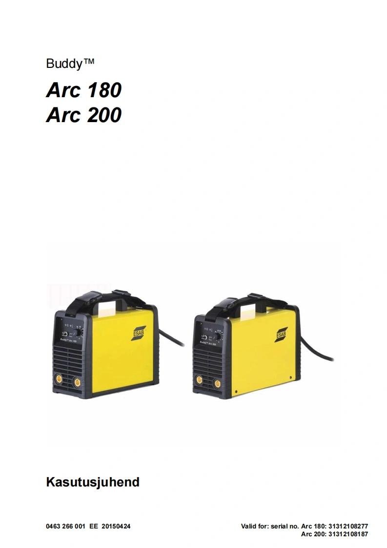 ESAB-buddy-180-eesti操作手册含电器原理图-找手册网