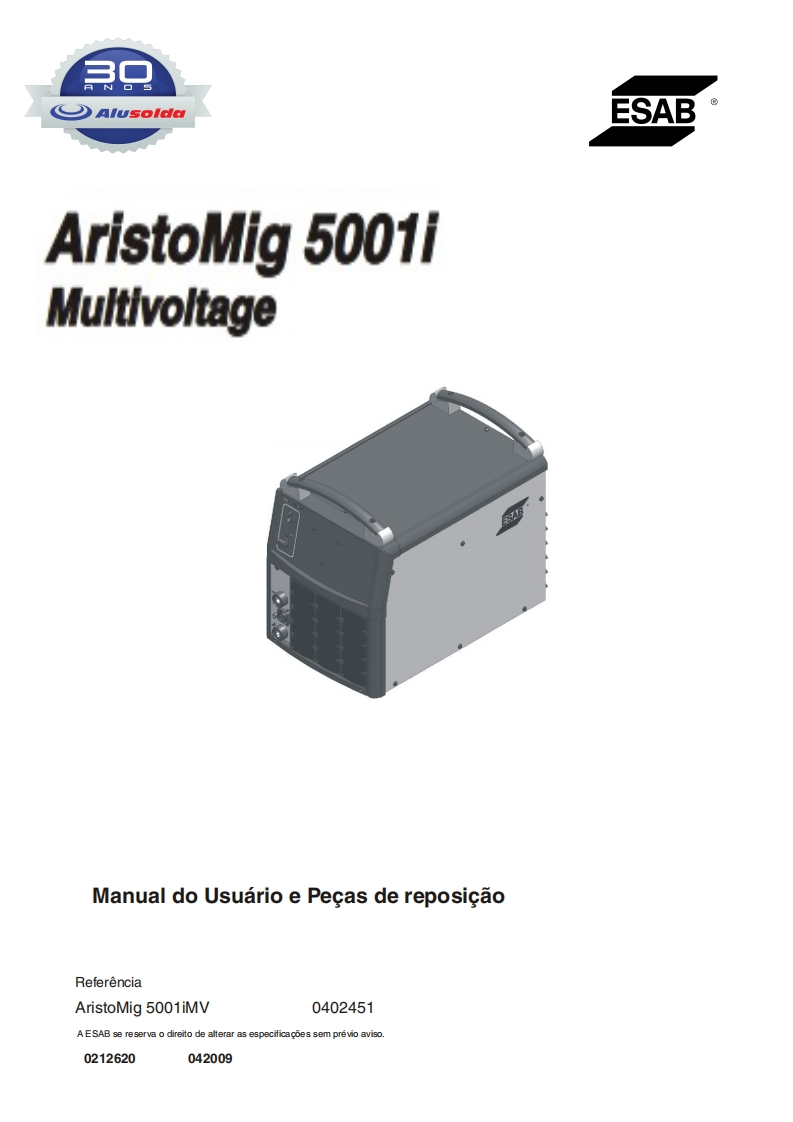 ESAB_ARISTOMIG_5001I操作手册含电器原理图-找手册网