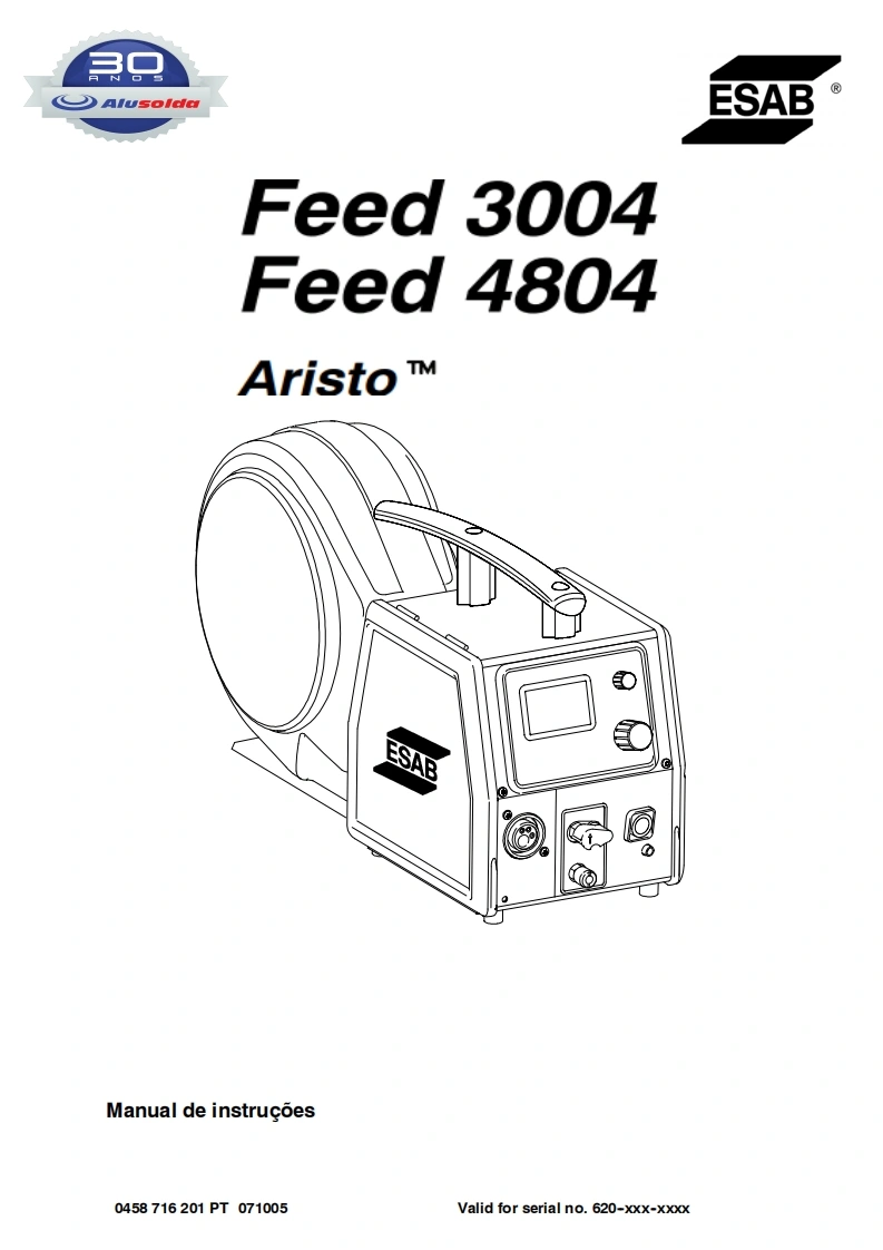 ESAB_ARISTO_FEED_3004__4804操作手册含电器原理图
