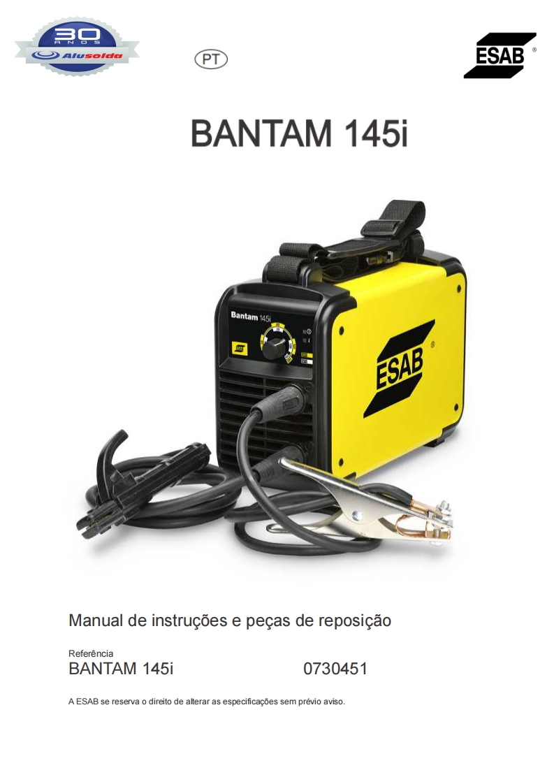 ESAB_BANTAM_145I操作手册含电器原理图-找手册网