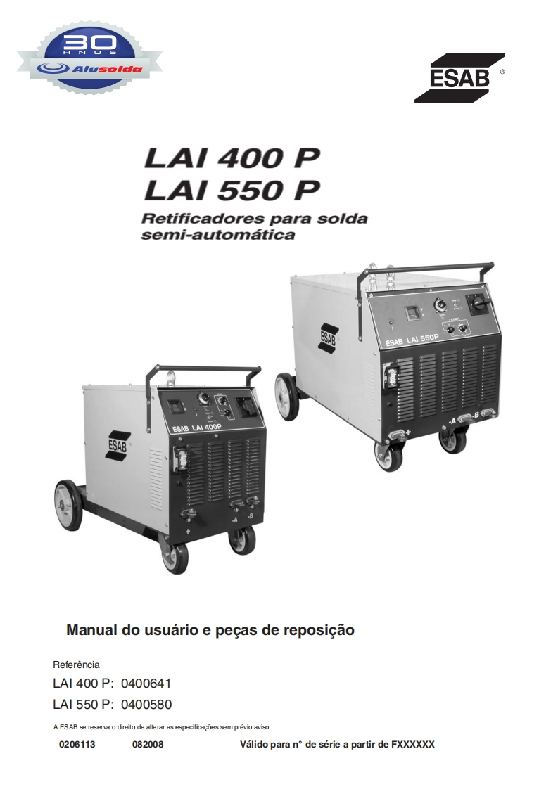 ESAB_LAI_400P__550P操作手册含电器原理图-找手册网