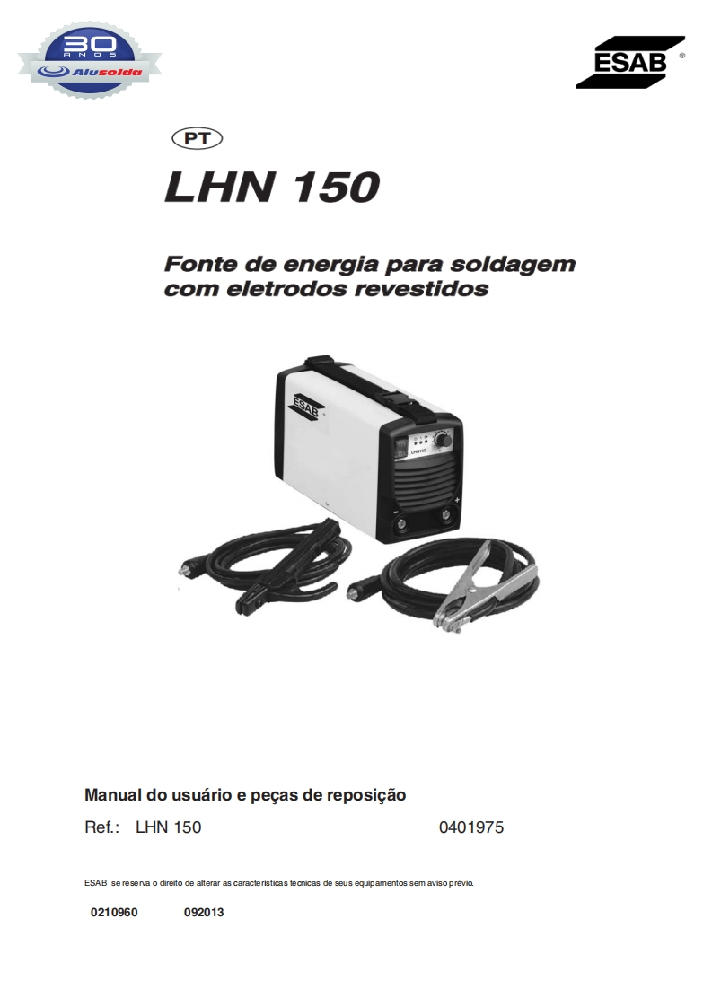 ESAB_LHN_150操作手册含电器原理图-找手册网