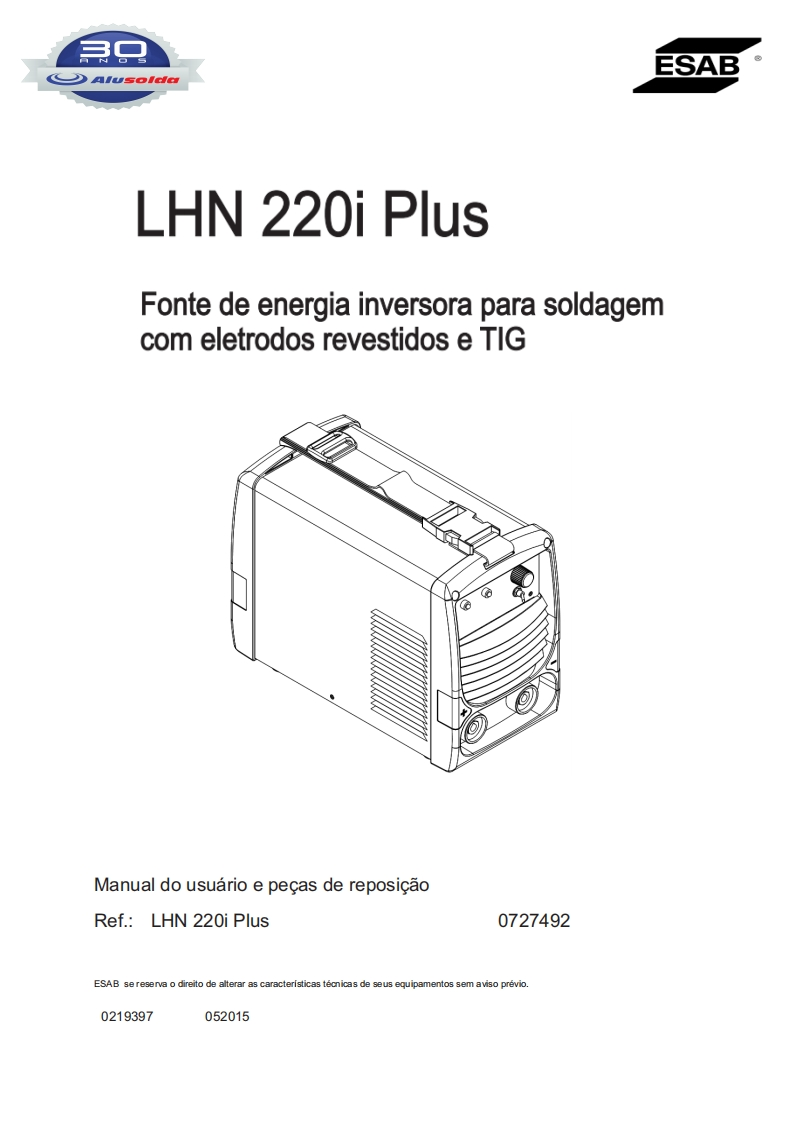 ESAB_LHN_220I_PLUS操作手册含电器原理图