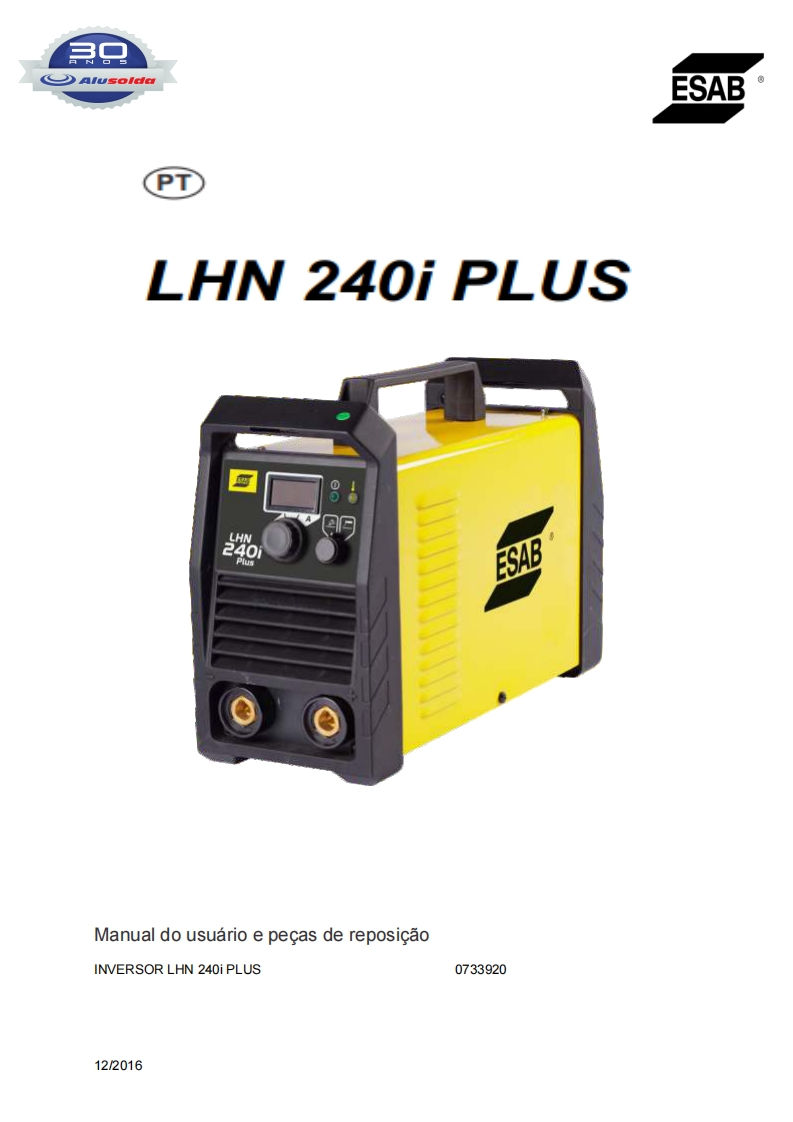 ESAB_LHN_240I_PLUS操作手册含电器原理图-找手册网