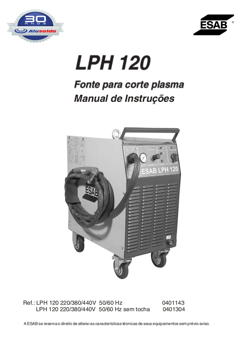 ESAB_LPH_120操作手册含电器原理图-找手册网