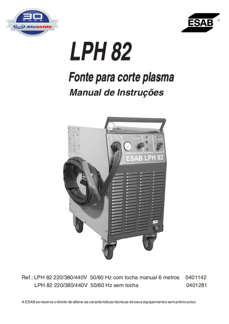 ESAB_LPH_82操作手册含电器原理图