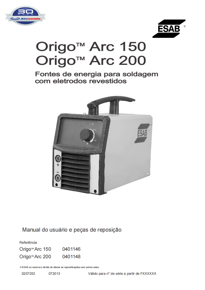 ESAB_ORIGO_ARC_150__ORIGO_ARC_200操作手册含电器原理图-找手册网