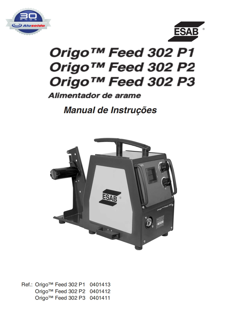 ESAB_ORIGO_FEED_302_P1__P2__P3操作手册含电器原理图