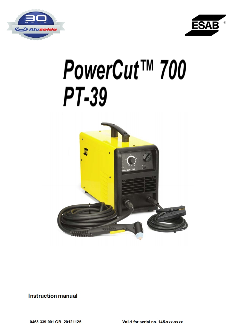 ESAB_POWERCUT_700操作手册含电器原理图