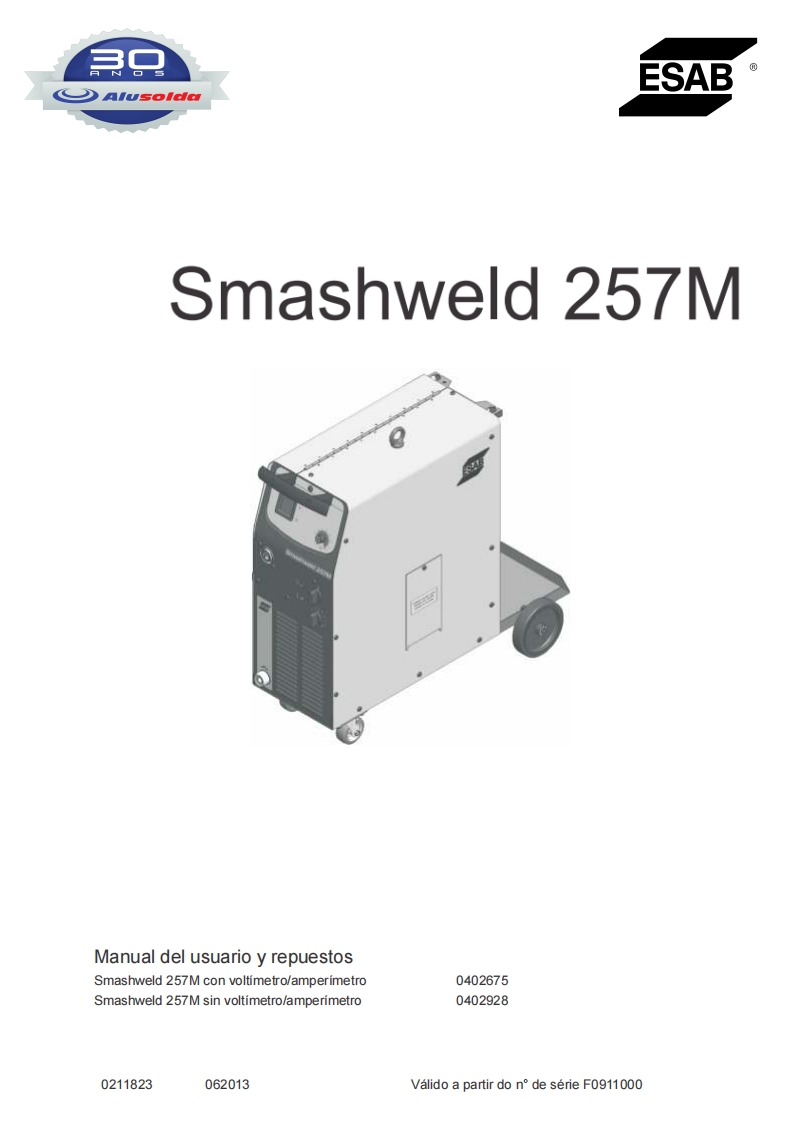 ESAB_SMASHWELD_257M操作手册含电器原理图