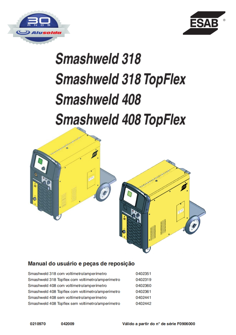 ESAB_SMASHWELD_318__318_TOPFLEX__408__408_TOPFLEX操作手册含电器原理图