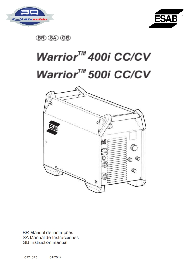 ESAB_WARRIOR_400I__WARRIOR_500I操作手册含电器原理图-找手册网