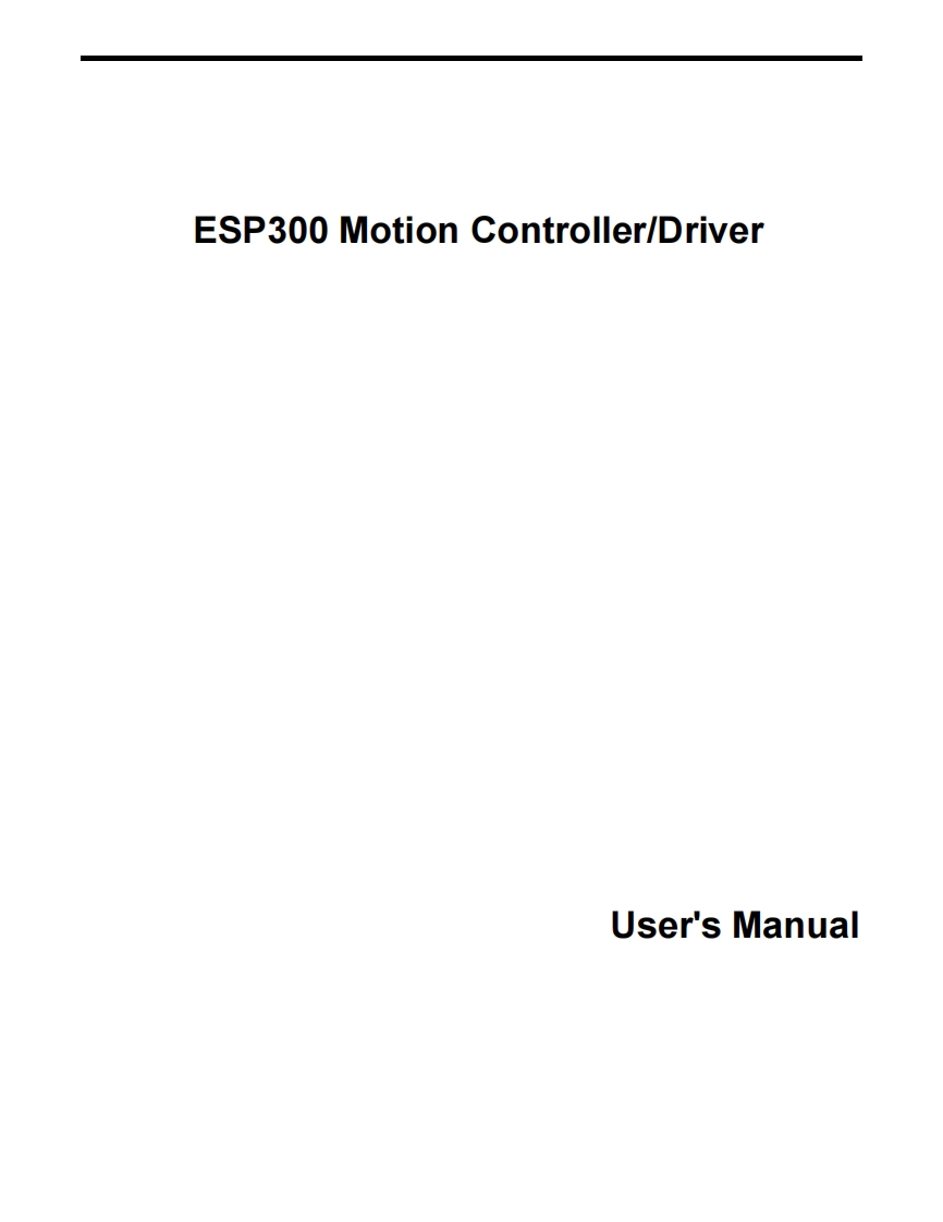 ESP300-操作说明书手册