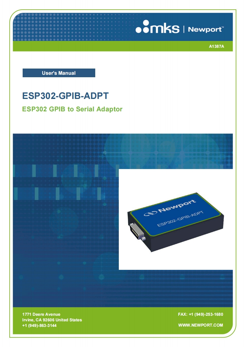 ESP302-GPIB-ADPT-使用说明书手册
