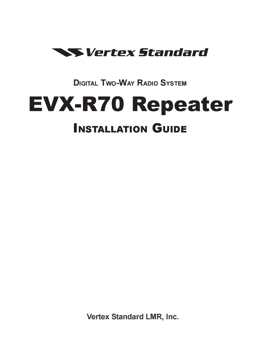 EVX-R70_安装说明书手册_EC103U200