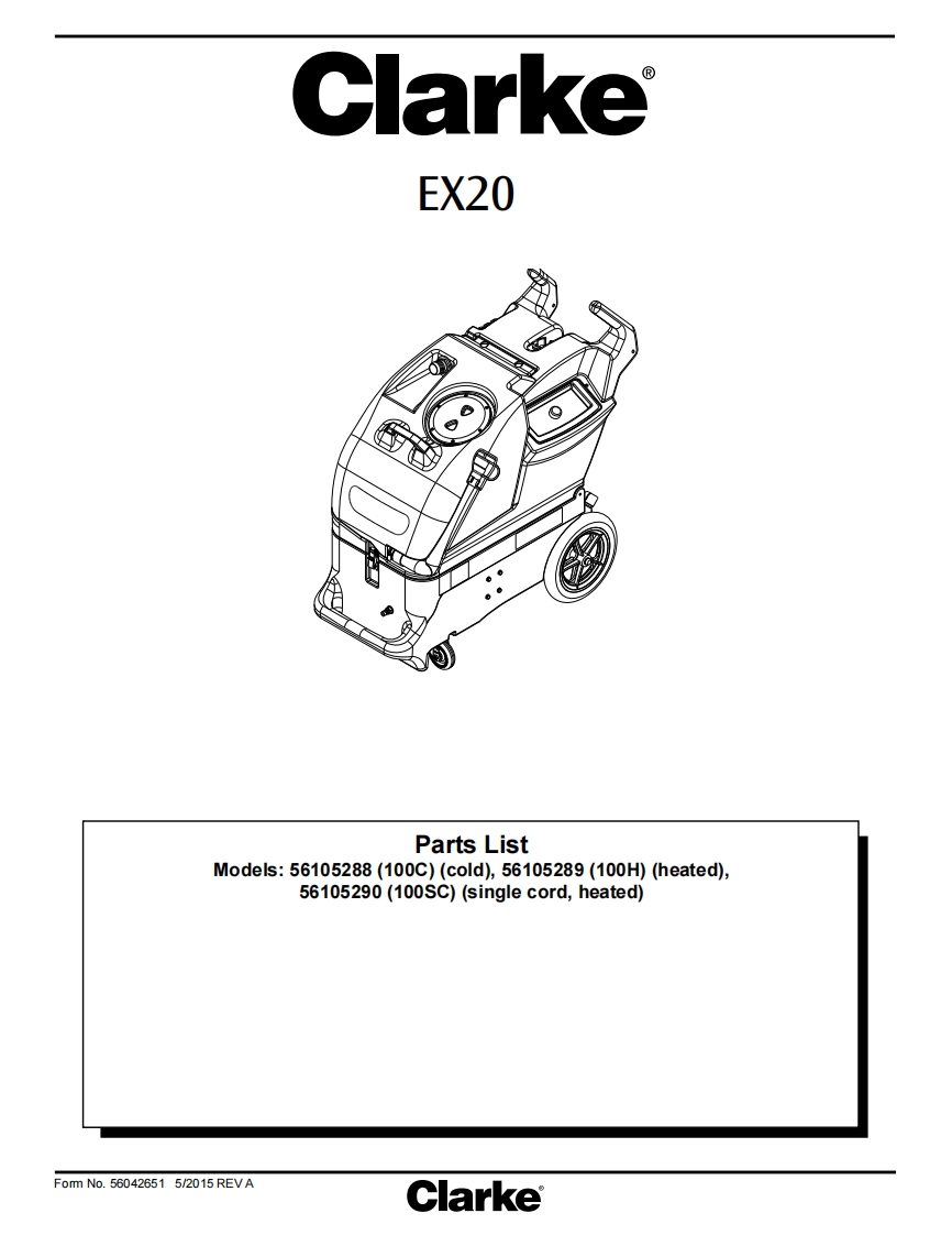 EX20-parts维修零部件手册