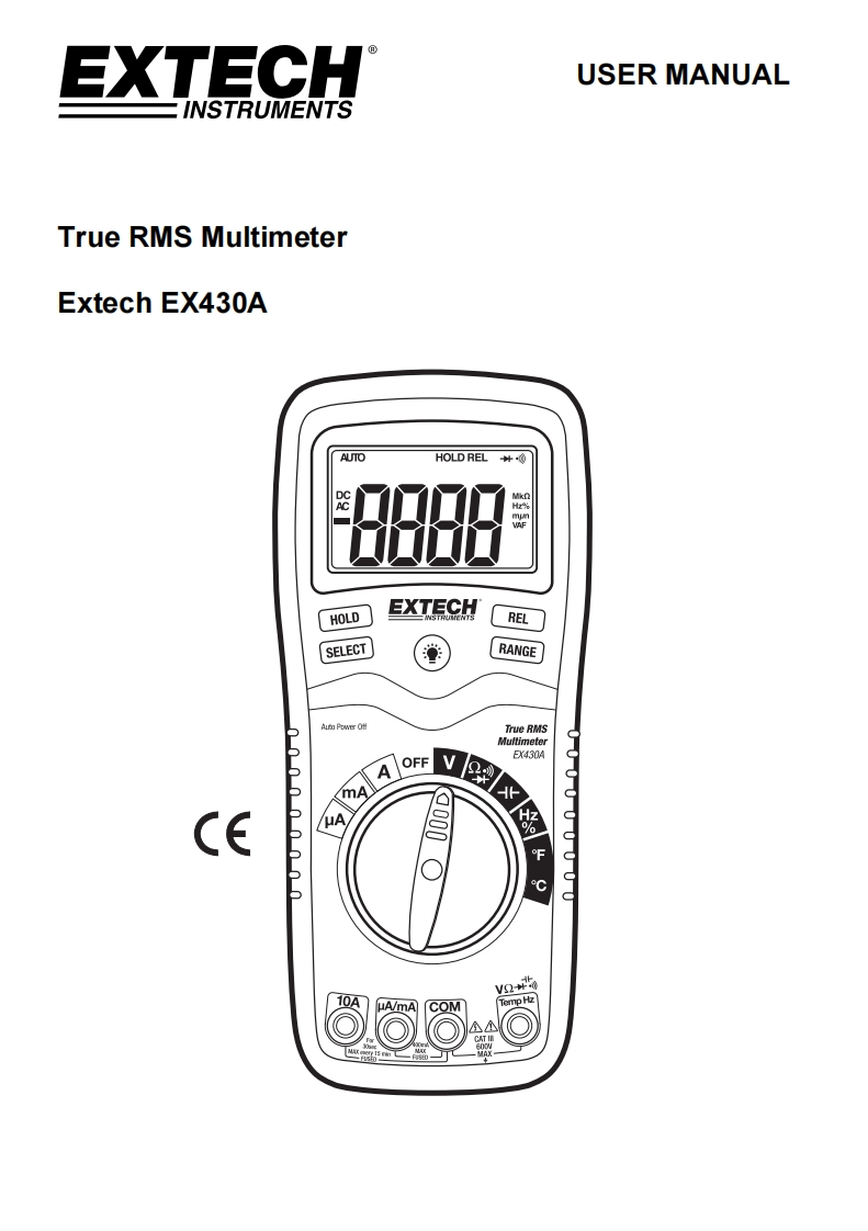 EX430A_使用说明书手册-EN