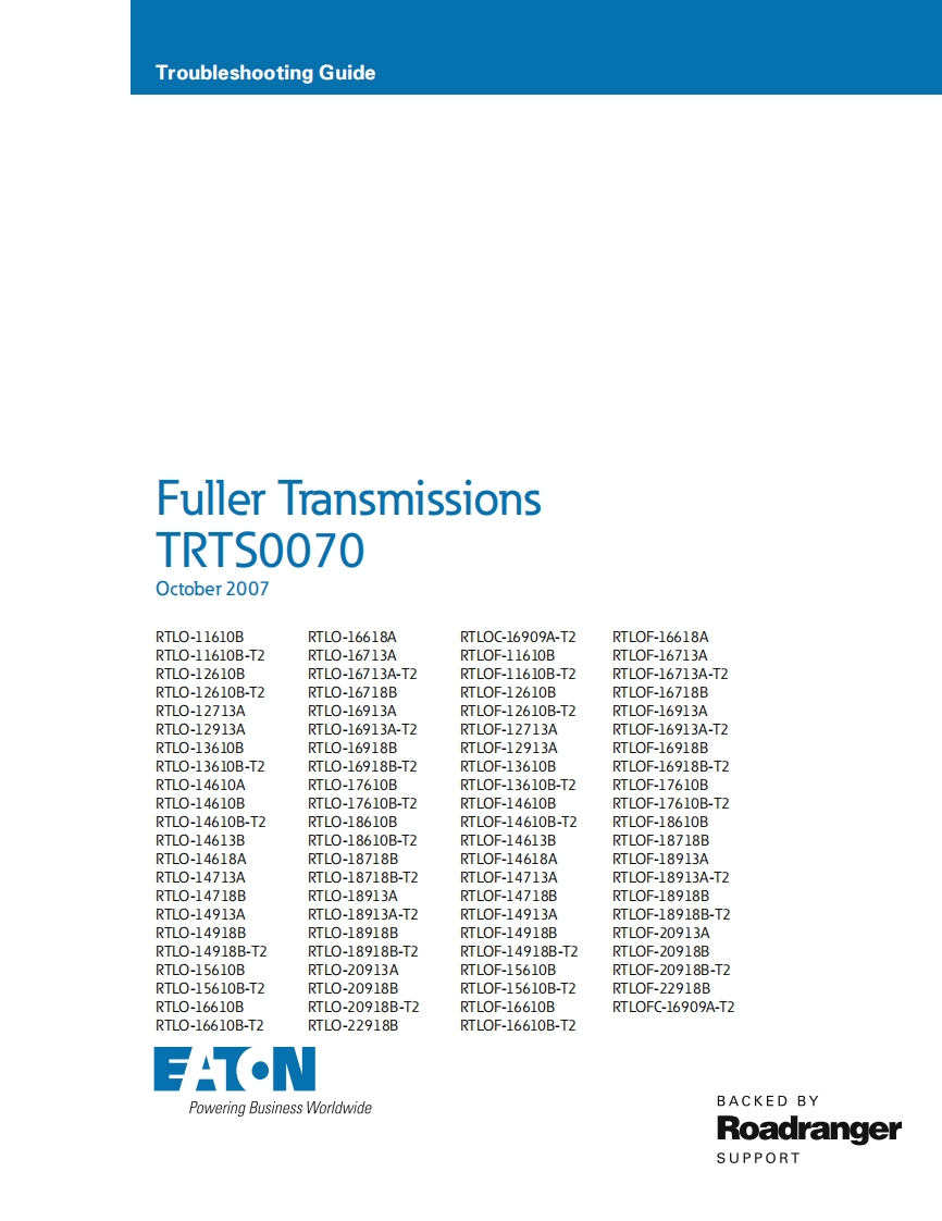 Eaton-RTLO-16618A-Transmission-Service-Manual维修手册