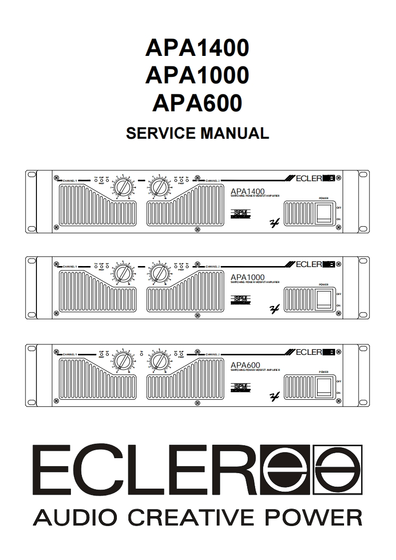 Ecler-APA600-pwr-维修说明书手册含电器原理图