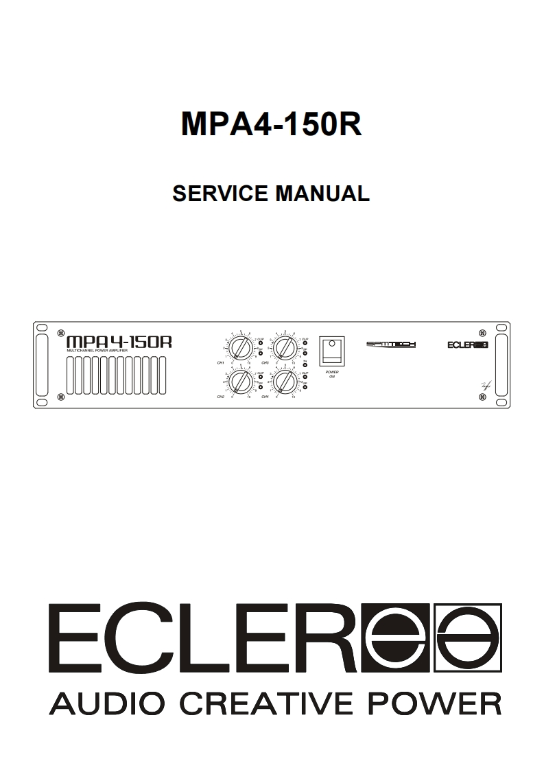 Ecler-MPA4_150R-pwr-维修说明书手册含电器原理图