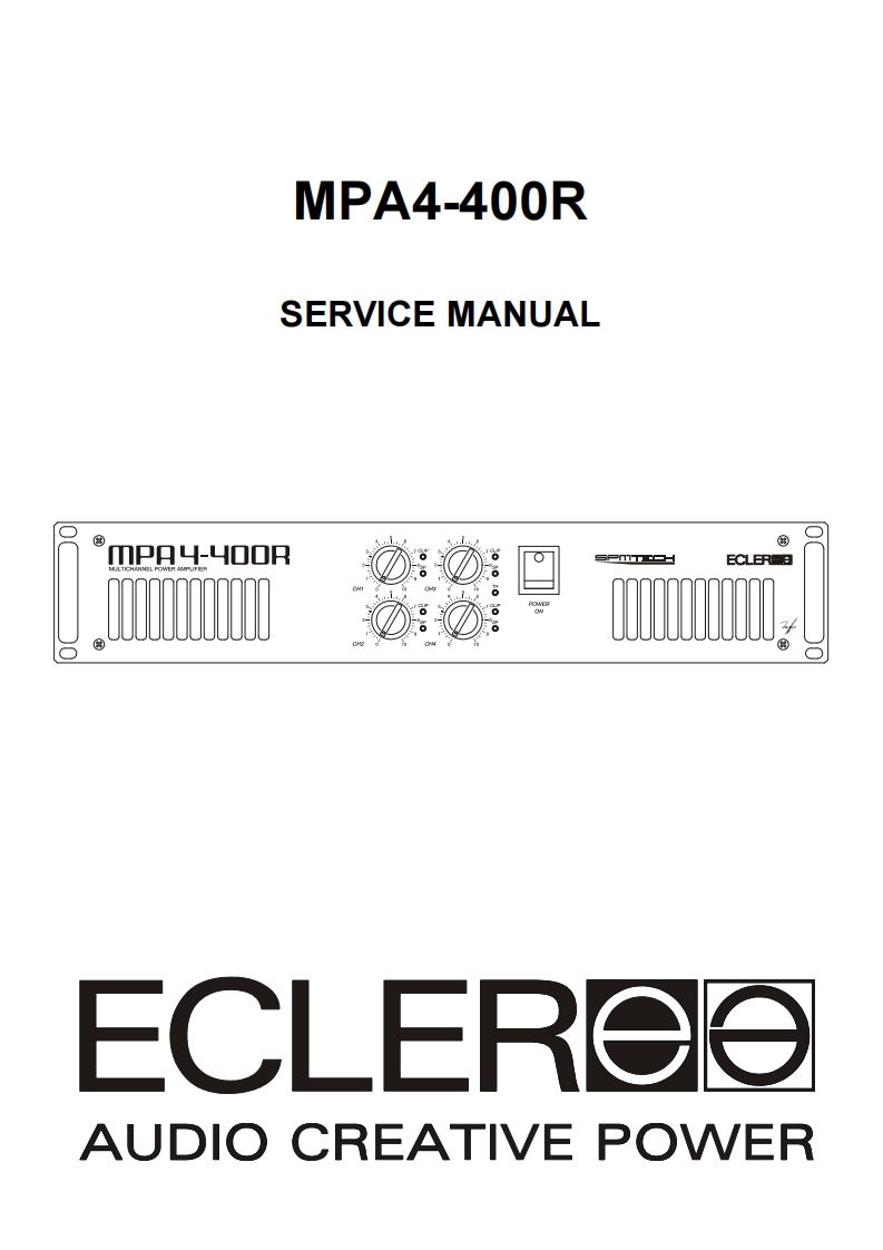 Ecler-MPA4_400R-pwr-维修说明书手册含电器原理图