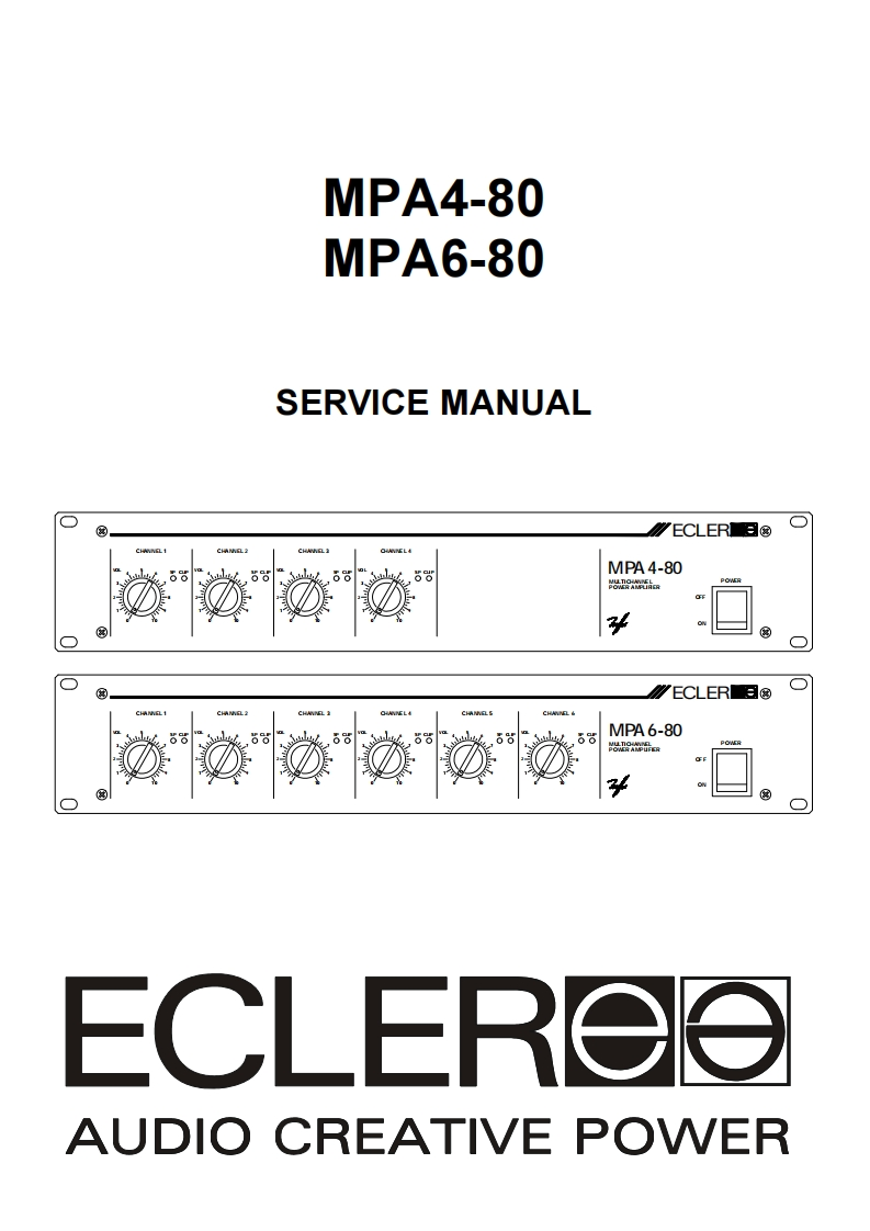 Ecler-MPA4_80-pwr-维修说明书手册含电器原理图
