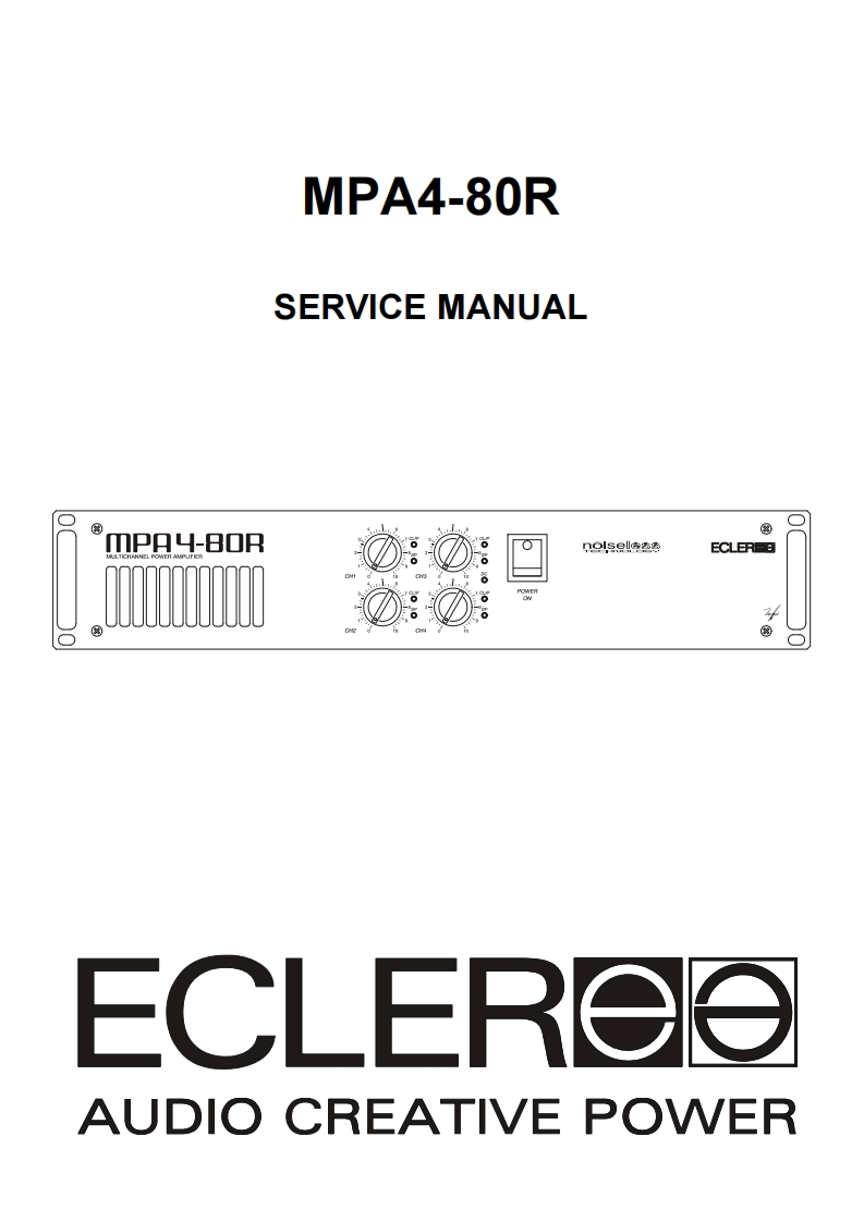 Ecler-MPA4_80R-pwr-维修说明书手册含电器原理图