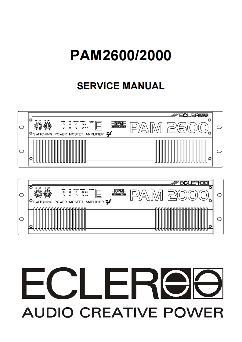 Ecler-PAM2000-pwr-维修说明书手册含电器原理图