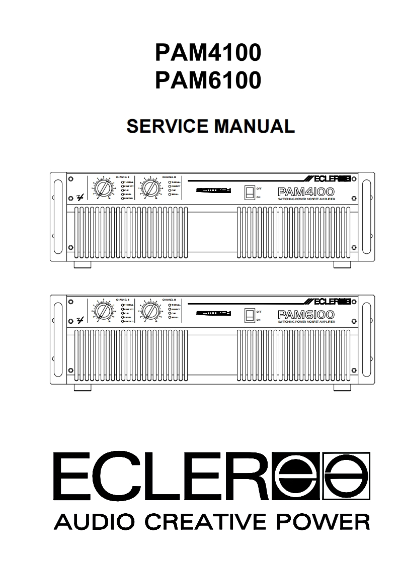 Ecler-PAM4100-pwr-维修说明书手册含电器原理图
