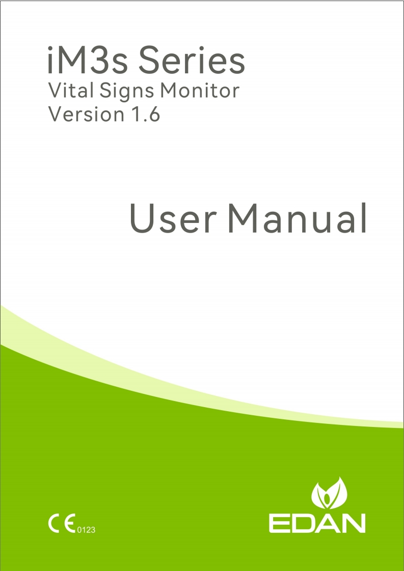 Edan-iM3S-Vital-Signs-Monitor-操作说明书手册_English