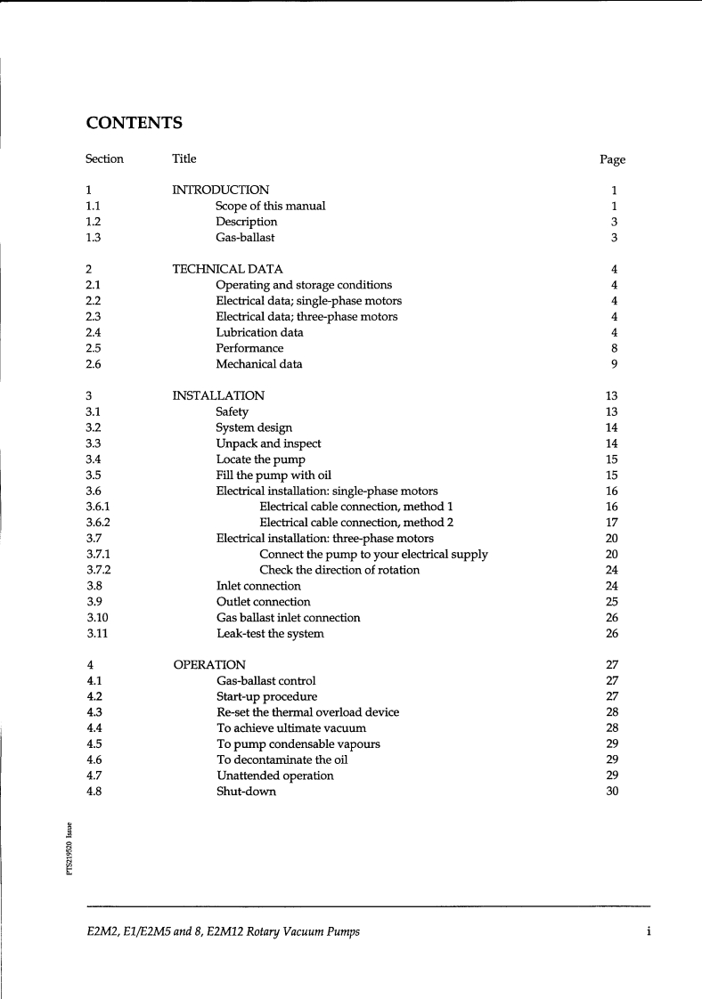 Edwards-E2M2-E1M5-E2M5-E1M8-E2M8-E2M12-Instruction-操作说明书手册