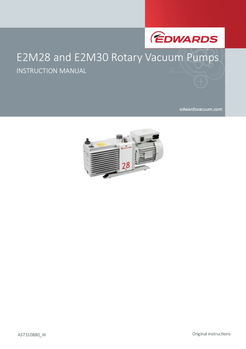 Edwards-E2M28-Vacuum-Pump-操作说明书手册