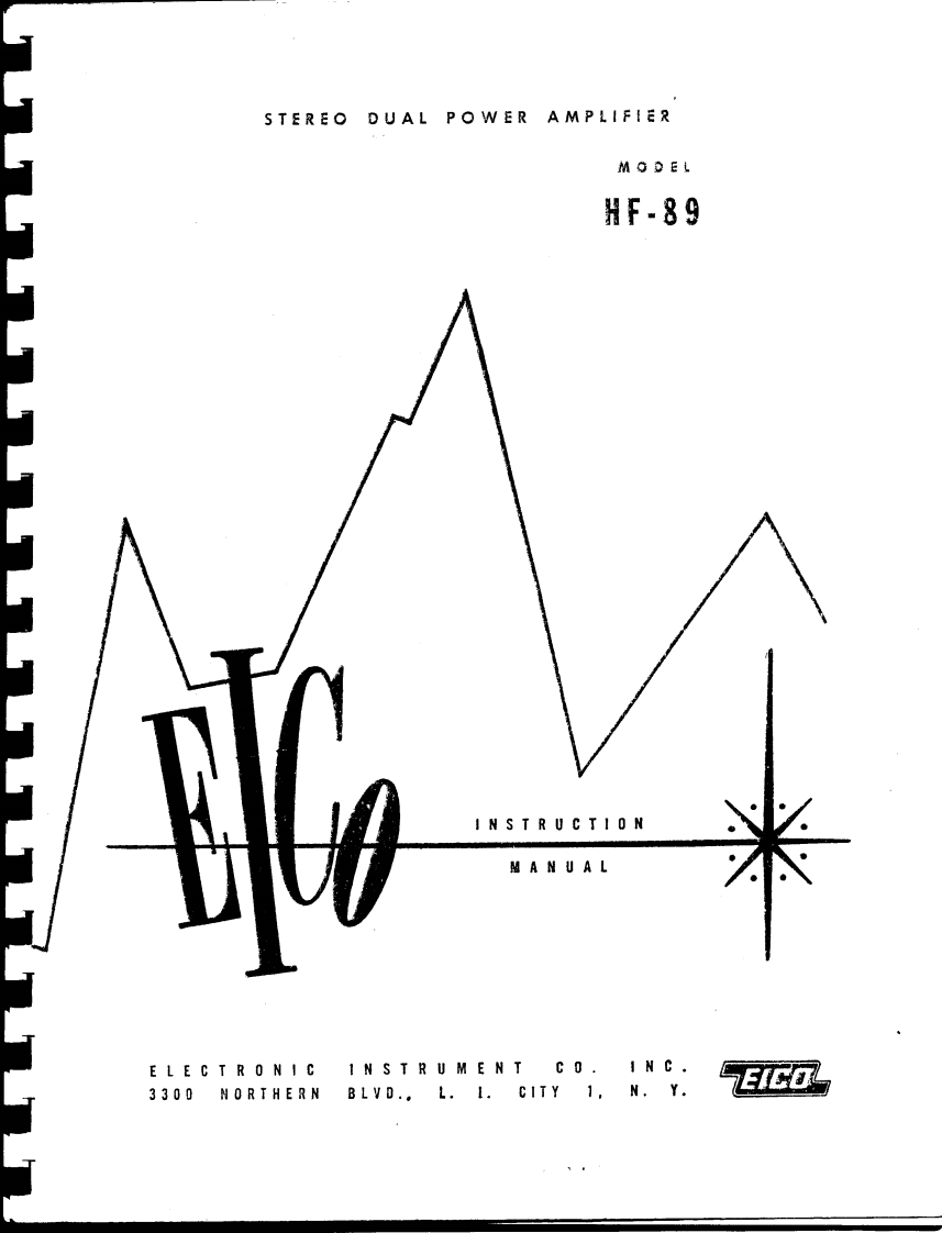 Eico-HF89-pwr-维修说明书手册含电器原理图
