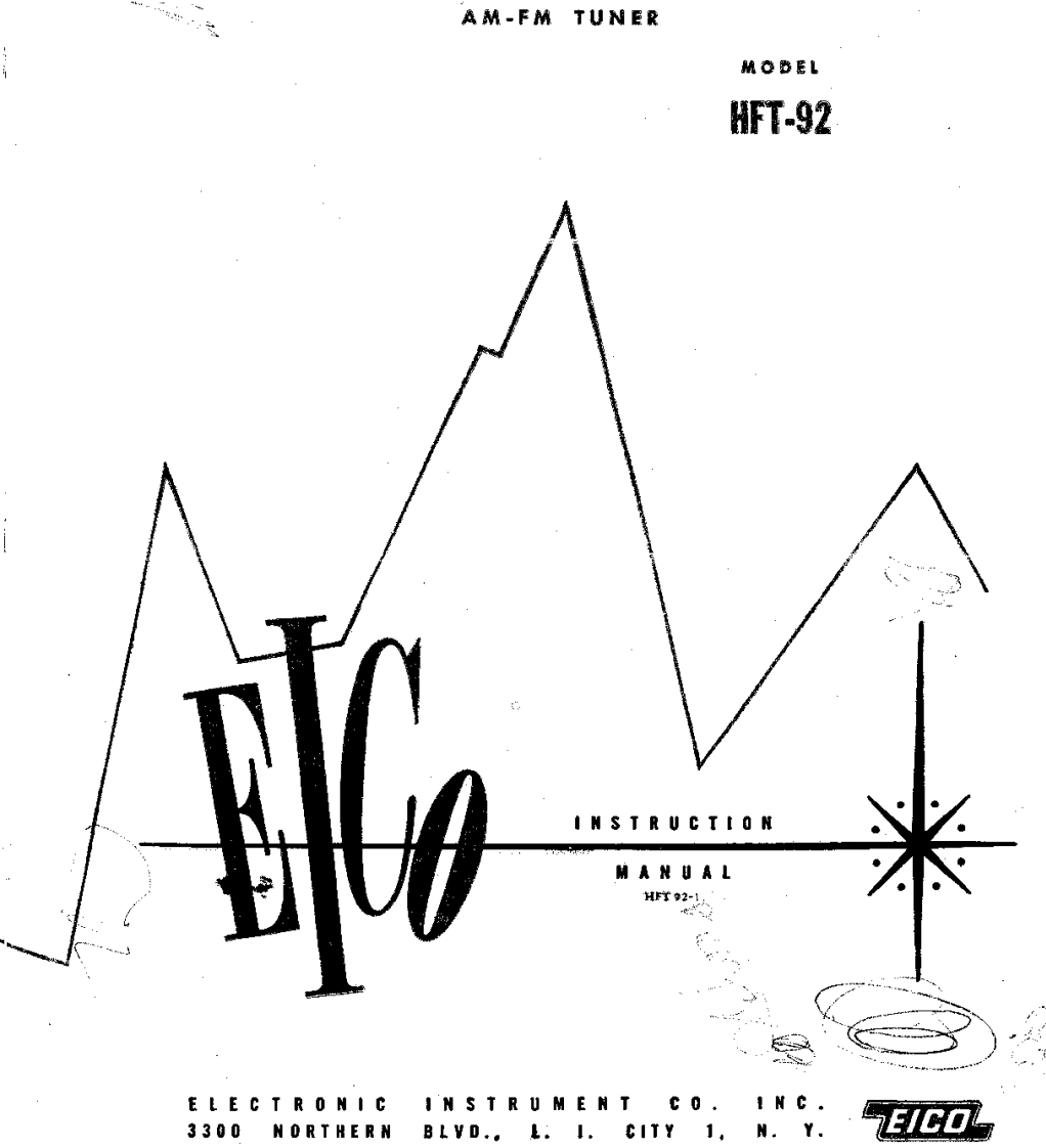 Eico-HFT92-tun-维修说明书手册含电器原理图