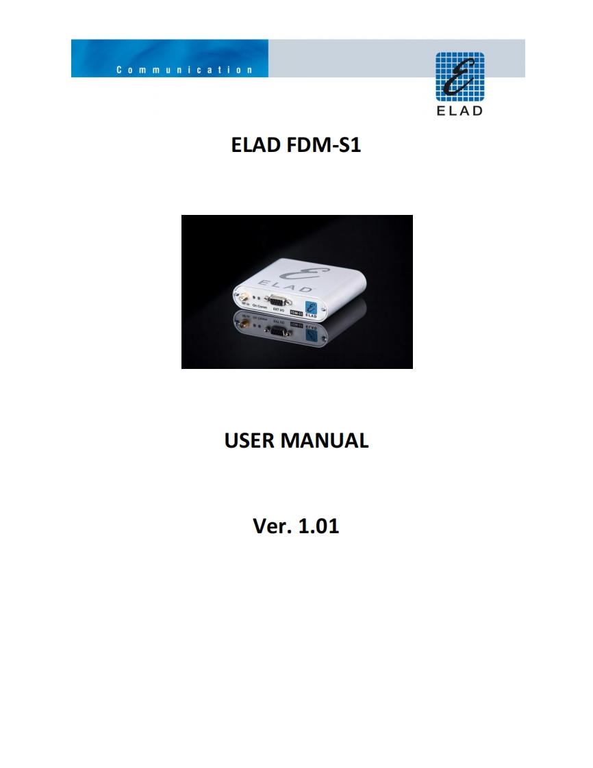 Elad_FDM-S1_(Manual操作说明书手册)