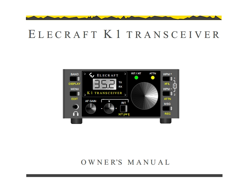 Elecraft_K1-Owners-Manual操作说明书手册-