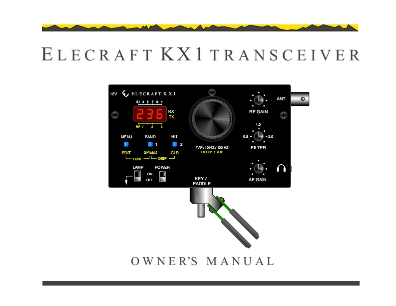 Elecraft_KX1-(Manual操作说明书手册_revb)