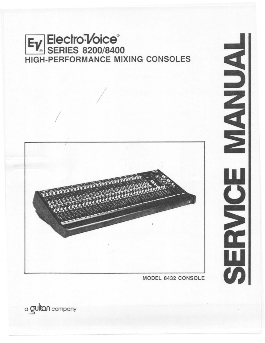 ElectroVoice-8200-mix-维修说明书手册含电器原理图