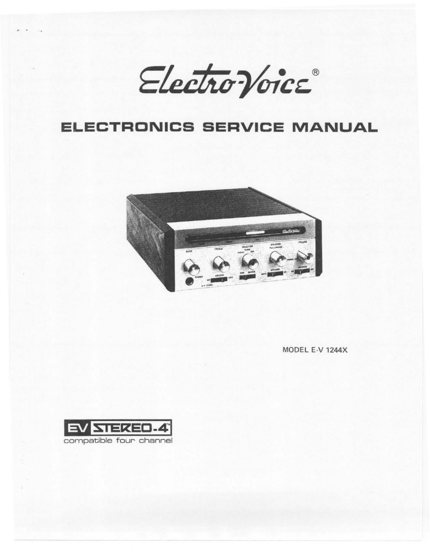 ElectroVoice-EV1244X-int-维修说明书手册含电器原理图